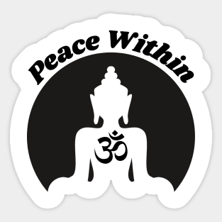 Peace Within Buddha Sticker